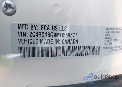 2021 Chrysler Pacifica Touring L from USA, damaged, VIN 2C4RC1BG9MR559671